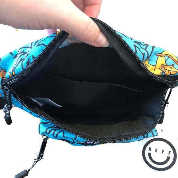 NEFF Fanny Pack Rubber Duck Palm Tree Sunglasses Blue Waist Belt Bag Retro 90s - Picture 4 of 7